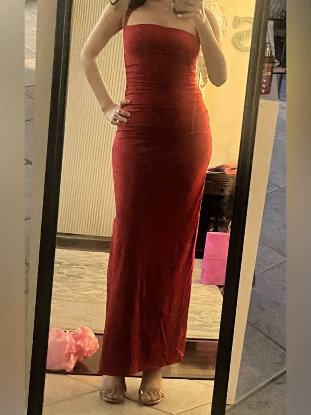 Abercrombie & Fitch Ava knit  Red Maxi Dress
